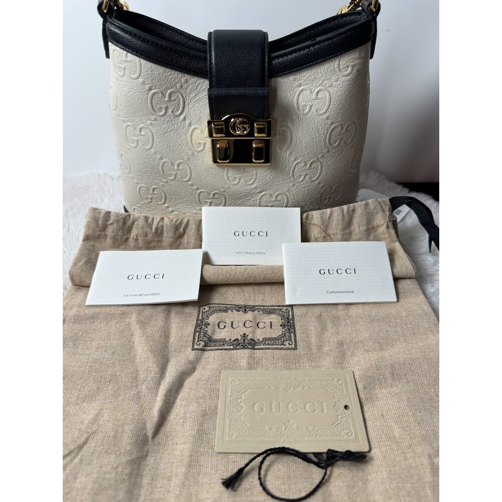 GUCCI GG Up Leather Panda color Shoulder Handbag almost brand new - Picture 7 of 16
